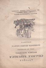 Antiqua Cisalpinae Reipublicae Historica Monumenta cura et diligentia sacerdotis Eugenii Delevis collecta