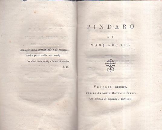 Pindaro di varj autori - Pindaro - copertina