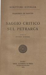 Saggio critico sul Petrarca. A cura di Ettore Bonora