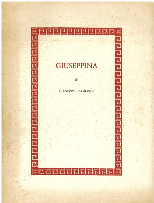 Giuseppina - Giuseppe Raimondi - copertina