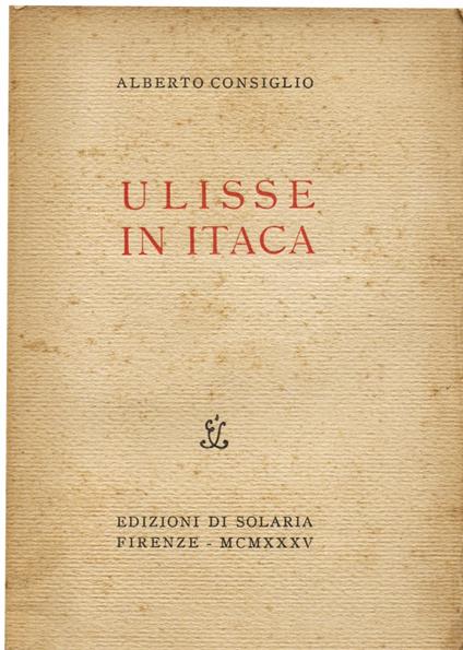 Ulisse in Itaca - Alberto Consiglio - copertina