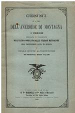 Cenni su l' uso dell' aneroide di montagna. 3a edizione ampliata e corredata dell' elenco completo delle stazioni meteoriche della corrispondenza alpina ed appennina e delle quote altimetriche dei principali monti italiani