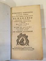 istruttiva narrazione di alcune memorie della vita, morte, e traslazione di s. Agabio secondo vescovo e protettore della città e diocesi di Novara dedicata ai RR. SS. alunni del V. seminario novarese con alcune memorie dè vescovi successori