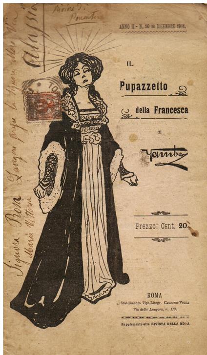Il Pupazzetto della Francesca. Anno II N. 10 dicembre 1901 - Yambo - copertina