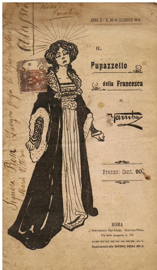 Il Pupazzetto della Francesca. Anno II N. 10 dicembre 1901 - Yambo - copertina