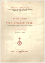 Saggi inediti sull' economia pubblica dello Stato di Milano. A cura di Carlo Antonio Vianello. Con prefazione di G. Galbiati. Prima edizione