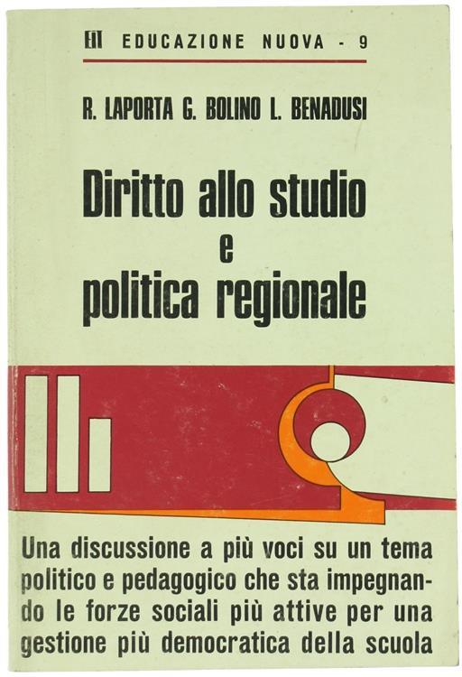 Diritto Allo Studio e Politica Regionale - copertina