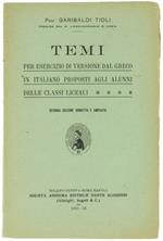 Temi per Esercizio di Versione dal Greco in Italiano Proposti agli Alunni della Classi Liceali
