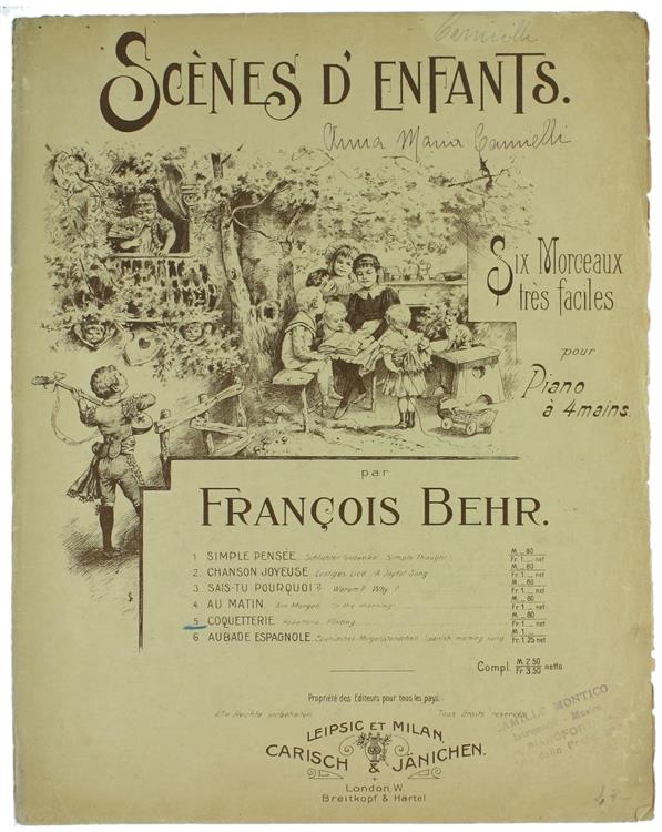 Scenes d'Enfants 5. Coquetterie. SIX Morceaux Trés Faciles Pour Piano Á4 Mains