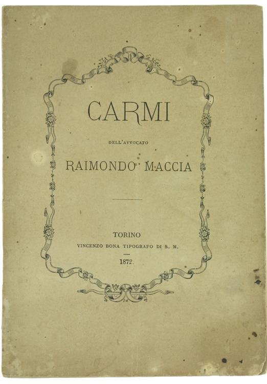 Carmi - Raimondo Maccia - copertina