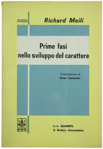 Prime Fasi Nello Sviluppo del Carattere - Richard Meili - copertina