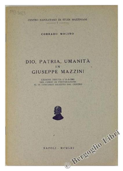 Dio, Patria, Umanità in Giuseppe Mazzini - Corrado Molino - copertina