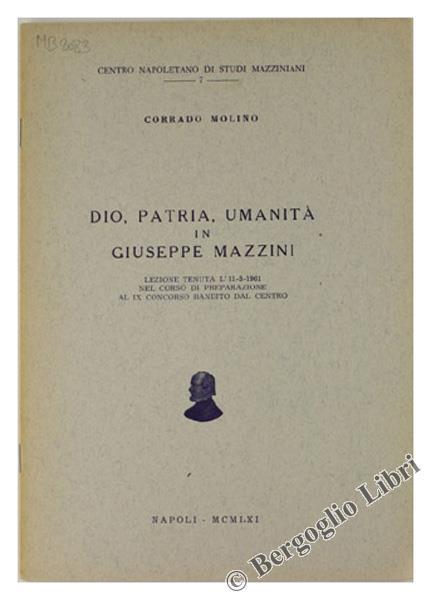 Dio, Patria, Umanità in Giuseppe Mazzini - Corrado Molino - copertina