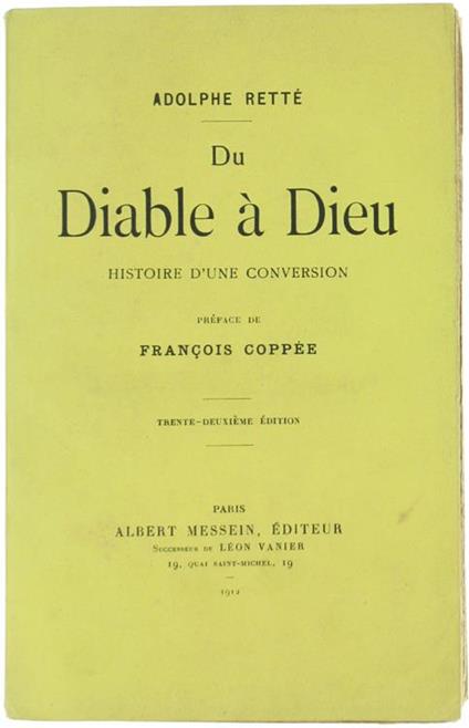 Du Diable a Dieu. Histoire d'Une Conversion - Adolphe Retté - copertina