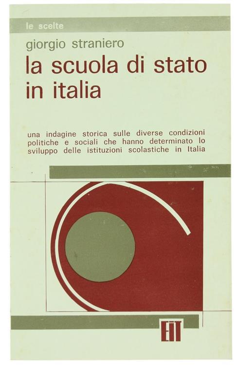 La Scuola di Stato in Italia - Giorgio Straniero - copertina