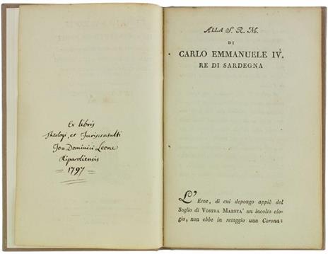 Elogio Sacro II. di S. Vincenzo Dé Paoli Fondatore e Primo Superior Generale della Congregazion della Missione Detto nella Chiesa de 'signori Missionarii di Torino l'Anno 1797. e Corredato d'Annotazioni - Evasio Leone - 2
