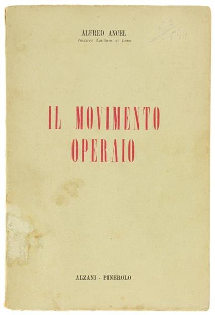 Il Movimento Operaio - Ancel Ancel - copertina
