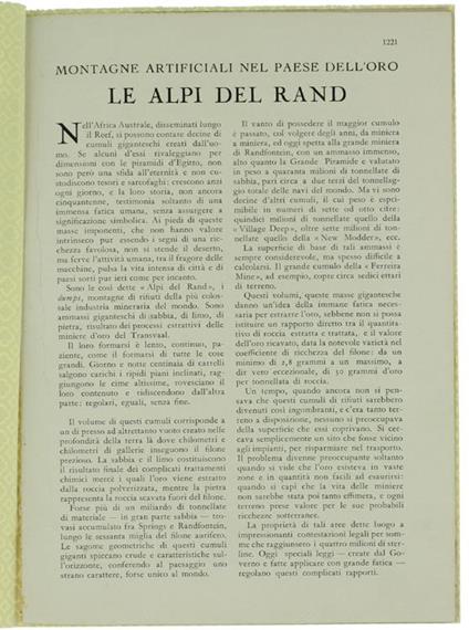 Le Alpi del Rand. Montagne Artificiali nel Paese dell'Oro - Mario Baldocchi - copertina