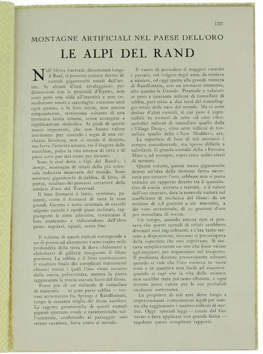 Le Alpi del Rand. Montagne Artificiali nel Paese dell'Oro - Mario Baldocchi - copertina