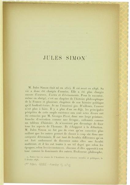 Jules Simon - Louis Liard - copertina