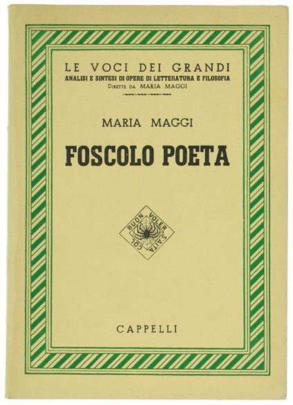 Foscolo Poeta - Maria Maggi - copertina