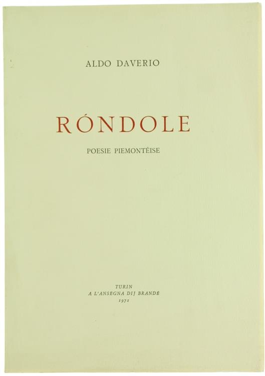 Rondole. Poesie Piemontéise
