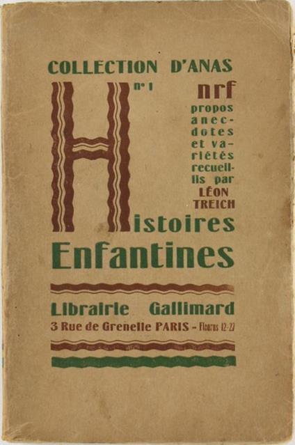 Histoires Enfantines - Léon Treich - copertina