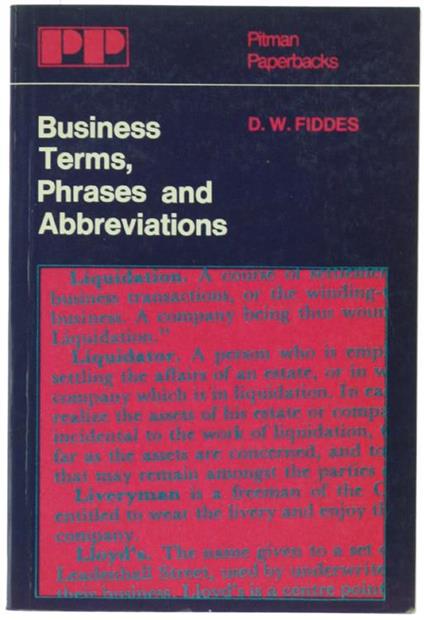 Business Terms, Phrases and Abbreviations - D.W. Fiddes - copertina
