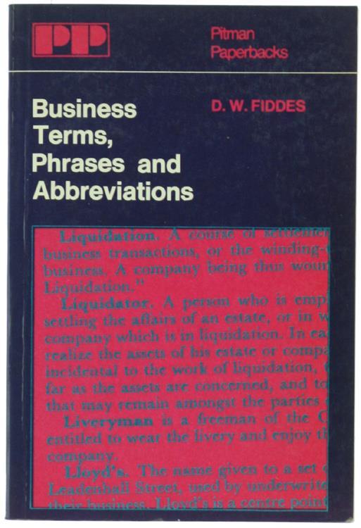 Business Terms, Phrases and Abbreviations - D.W. Fiddes - copertina