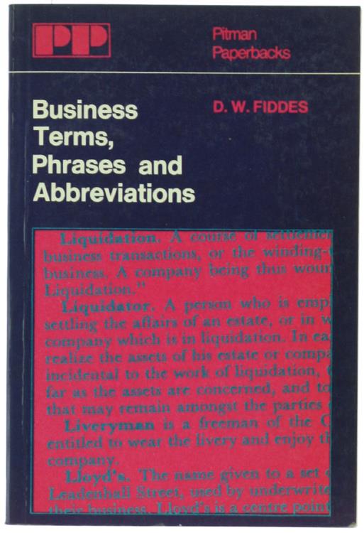 Business Terms, Phrases and Abbreviations