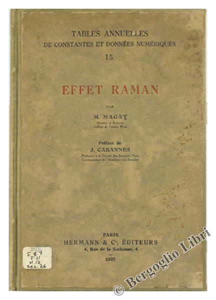 Effet Raman - M. Magat - copertina
