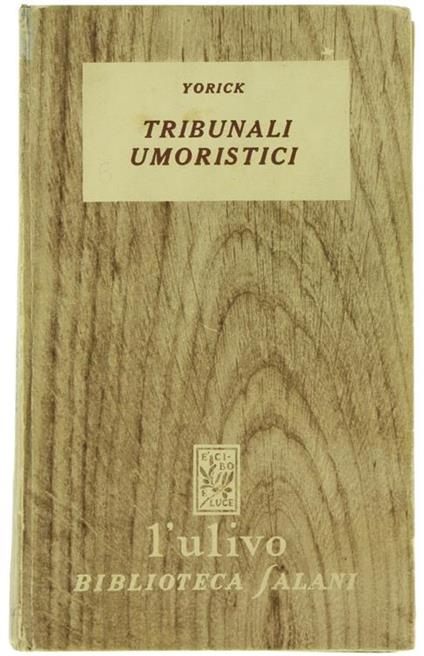 Tribunali Umoristici - Yorick - copertina