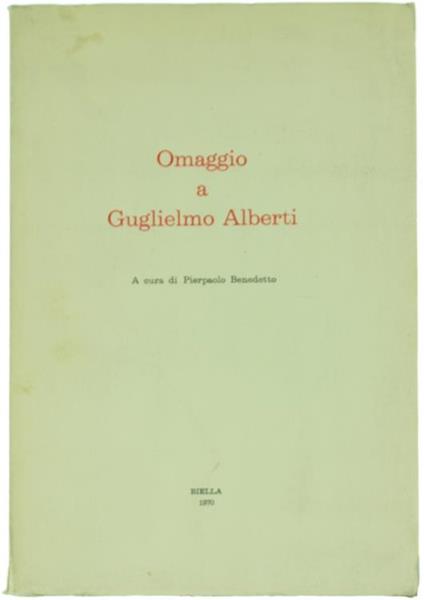 Omaggio a Guglielmo Alberti - Pietro Benedetto - copertina