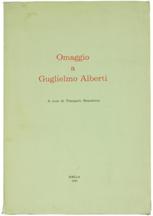 Omaggio a Guglielmo Alberti - Pietro Benedetto - copertina