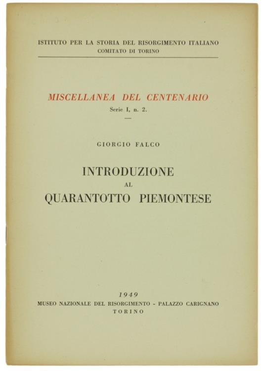 Introduzione al Quarantotto Piemontese