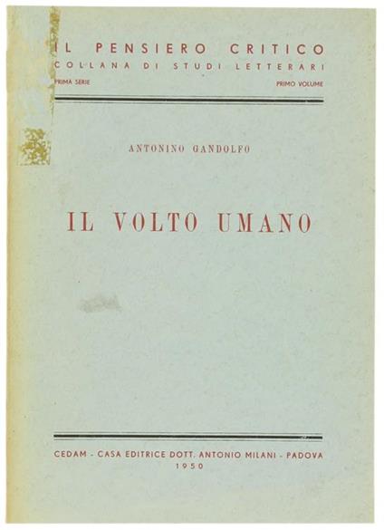 Il volto umano - Antonino Gandolfo - copertina