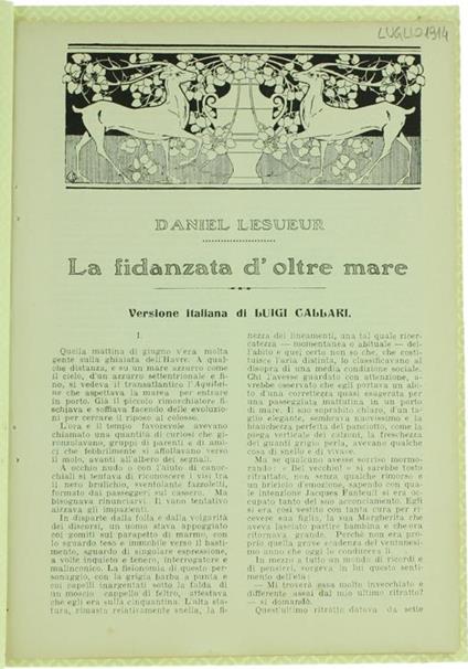 La Fidanzata d'Oltremare - Daniele Lesueur - copertina