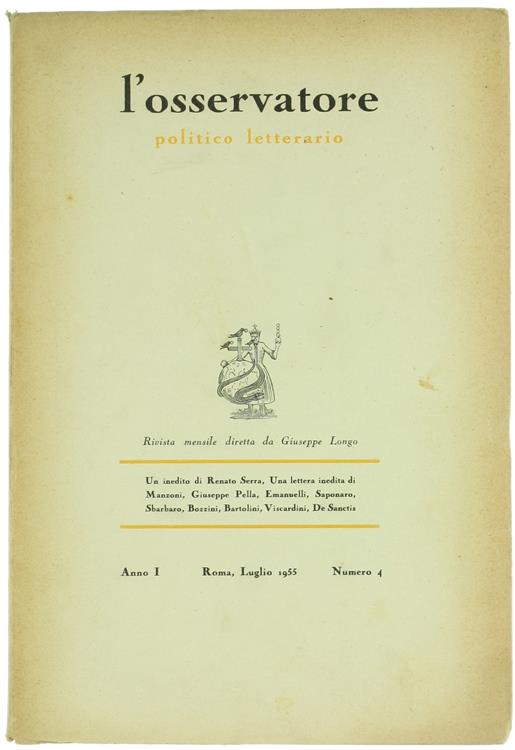 L' Osservatore Politico Letterario. Rivista Mensile. Anno I, N.4