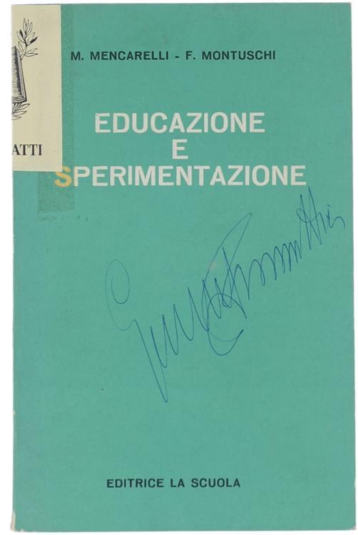 Educazione e Sperimentazion - Mario Mencarelli - copertina