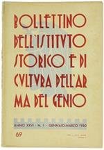 Bollettino dell'Istituto Storico e di Cultura Arma del Genio. Anno XXVi. N. 1. Gennaio-Marzo 1960