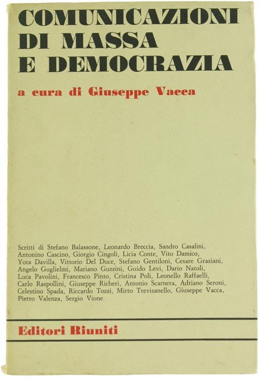 Comunicazioni di massa e democrazia - copertina