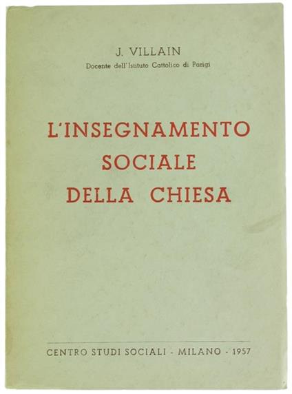 L' Insegnamento Sociale della Chiesa - Jean Villain - copertina