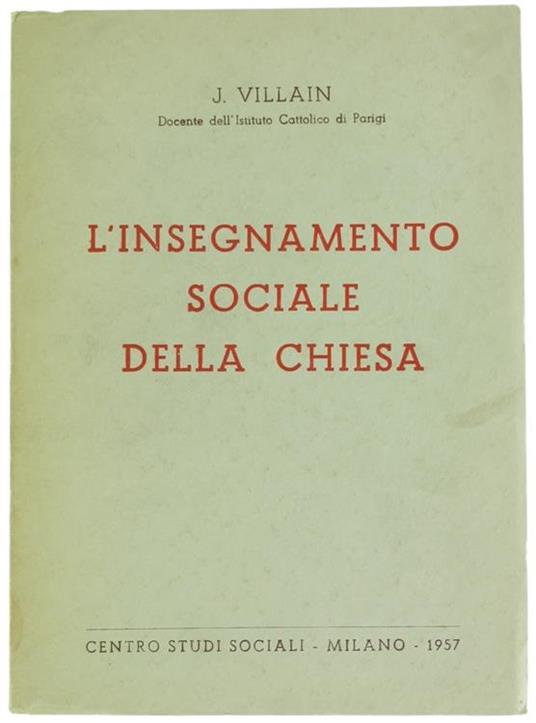 L' Insegnamento Sociale della Chiesa - Jean Villain - copertina