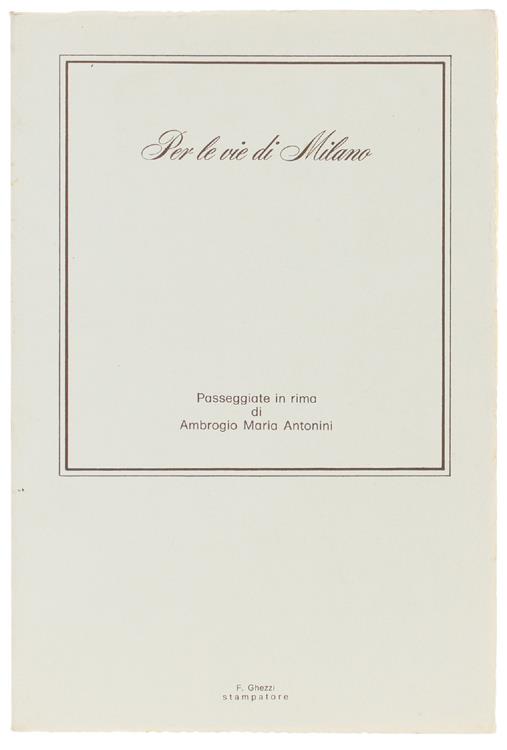 Bergoglio Libri d'Epoca Snc