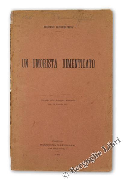 Un Umorista Dimenticato - Francesco Cazzamini Mussi - copertina