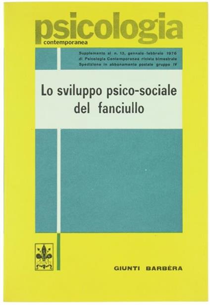 Lo Sviluppo Psicosociale del Fanciullo - Irene M. Josselyn - copertina