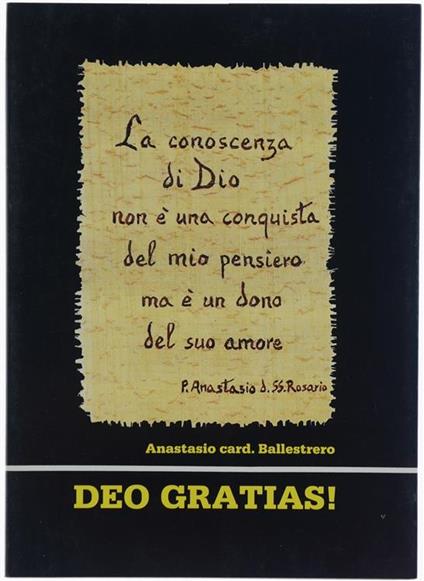 Deo Gratias - Anastasio A. Ballestrero - copertina