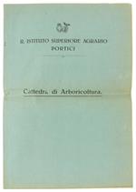 Cattedra di Arboricoltura. Estratto