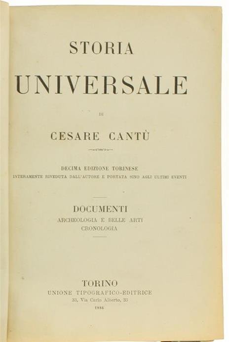 Cronologia. Documenti alla Storia Universale - Cesare Cantù - 2