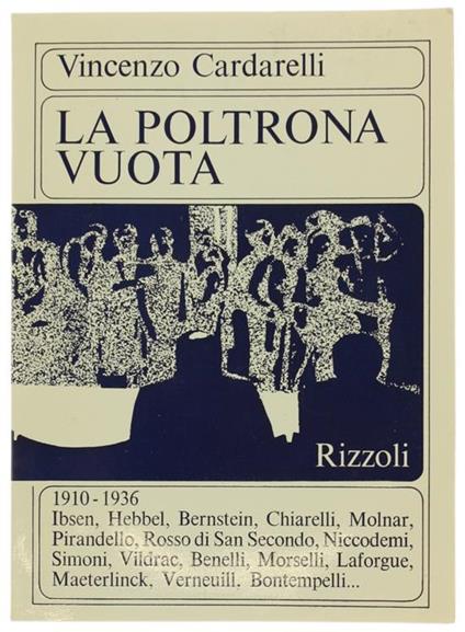 La Poltrona Vuota. A Cura di G.A.Cibotto e Bruno Blasi - Vincenzo Cardarelli - copertina